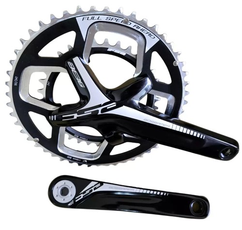 FSA Gossamer 11 speed Road bike Crankset 50t 34t 172.5mm BB386 Fit Shimano - Picture 9 of 10
