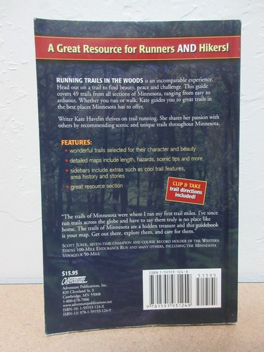 MINNESOTA RUNNING TRAILS Kate Havelin AwardWinning Runners Hikers Paperback Book - Picture 2 of 18