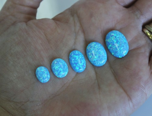 18X13MM Loose Blue Opal Oval Large Cabochon Gemstone Cabs Jewelry Making 1 pcs - Picture 1 of 3