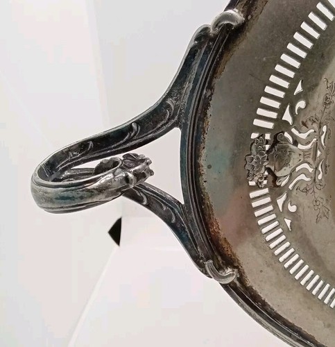 Antique? Sheffield Oval Platter/Tray Ornate Silverplate 14" - Picture 9 of 9