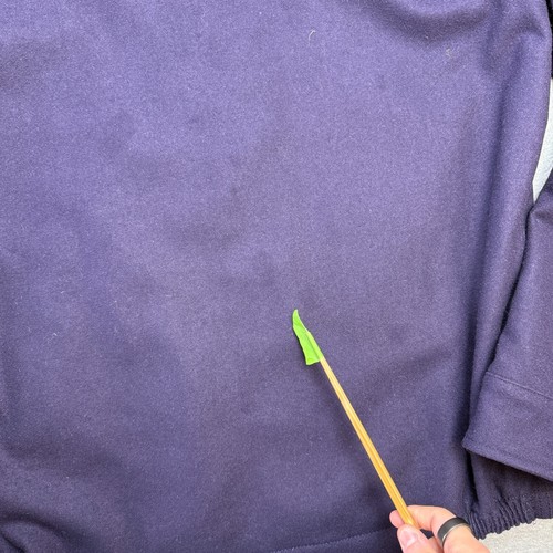 Lands End Jacket Mens Large Tall Purple Wool Bomber Full Zip Lined Coat READ - Picture 12 of 20