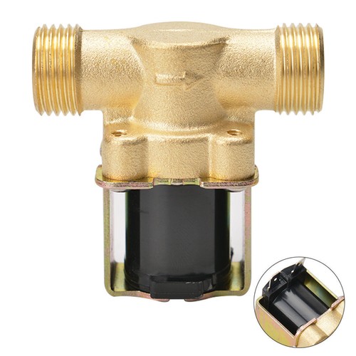 Magnetventil Messing 1/2 3/4" 12V DC Stromlos geschlossen Wasser Ventil 8 Bar - Bild 4 von 17