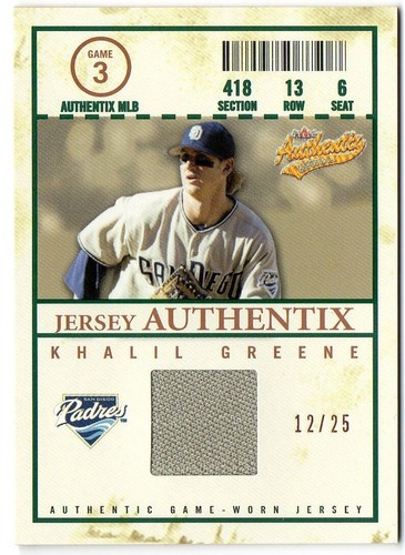 Khalil Greene Bowman Topps Chrome RC Upper Deck Autograph Jersey Patch Padres - Picture 16 of 56