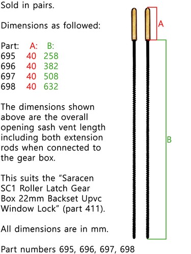 Sarazenenrollenriegel Schießbolzenstangen SC1 Rollenriegel Getriebe - Bild 2 von 3
