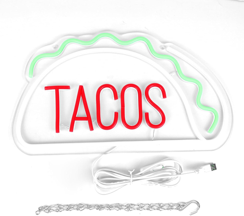 Jfllamp Tacos Neon Signs for Wall Decor Neon Lights for Tortilla Shop Led Signs - Picture 6 of 12