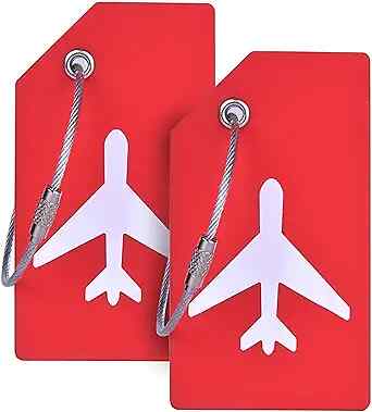 Silicone Luggage Tag with Name ID Card Perfect to Quickly Spot Luggage Red - Picture 1 of 7