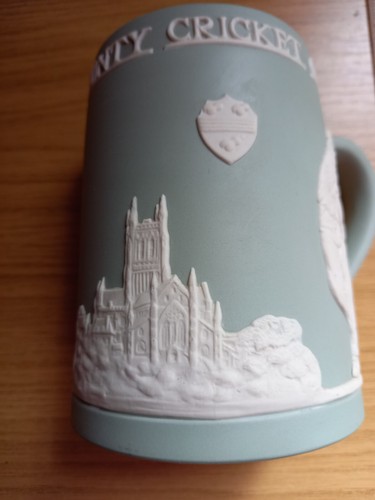 Vintage Dudson Jasper Ware Pottery Tankard Mug - Worcestershire Cricket Club - Picture 7 of 9