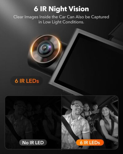 WOLFBOX 3 Channel Dash Cam 4K Front and Rear Dash Camera WiFi GPS W/Free SD Card - Picture 3 of 11
