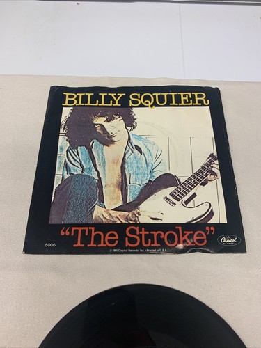 BILLY SQUIER THE STROKE/TOO DAZE GONE USED 7" W/ PIC SLEEVE VINYL 45RPM - Picture 5 of 5