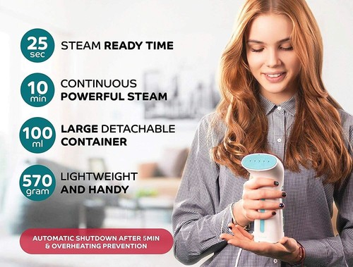 BIZOND Steamer for Clothes Mini Portable Handheld Garment Steamer Travel & Home - Picture 7 of 8