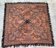 Vintage Paisley Shawl, 100  Pure Woolen Scarf, Woolen shawl, Women Shawl 3x3 ft