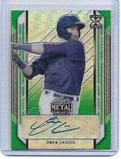 Owen Caissie 2021 Leaf Metal Draft GREEN Refractor RC Auto Autograph Card /10