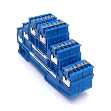 Lot of 6 Phoenix Contact PT 1,5/S-3L BU 3213726 Terminal Block, 3-Potential