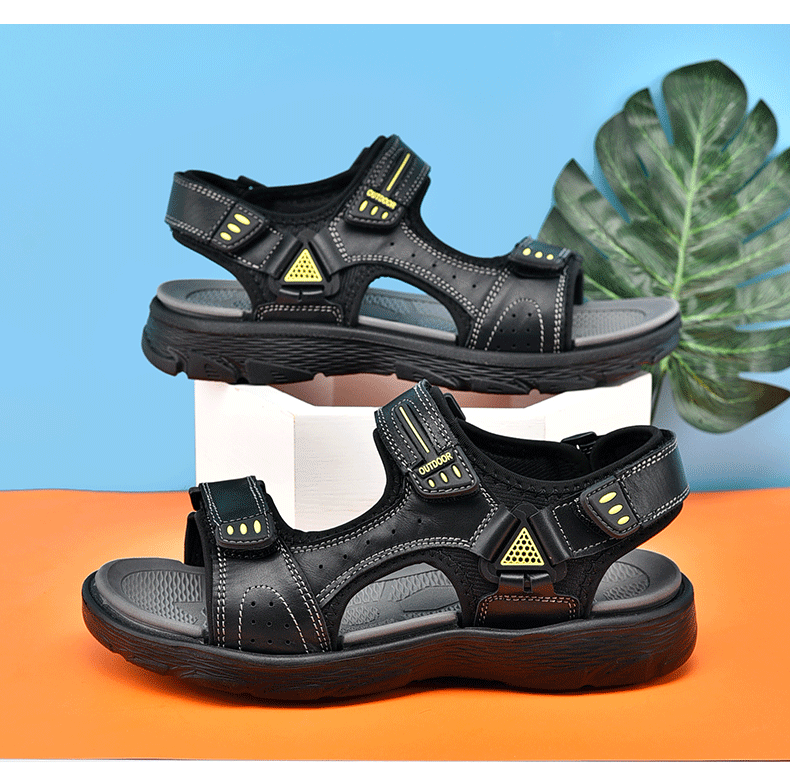 Men's Leather Sandals Soft Bottom Non-slip main image 0