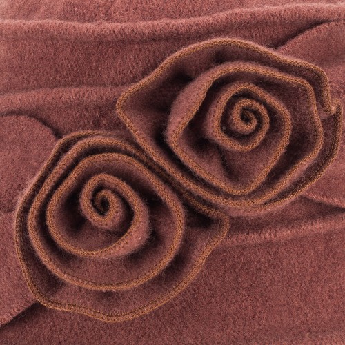 1920s Gatsby Womens Flower Wool Warm Beanie Bow Hat Cap Crushable A287 - Picture 34 of 68