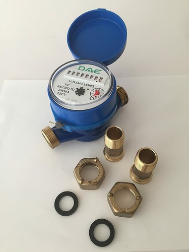 DAE C-50 1pcs  1/2" Water Meter Coupling, 1/2" Male NPT , 3/4" Female NPSM - Picture 5 of 5