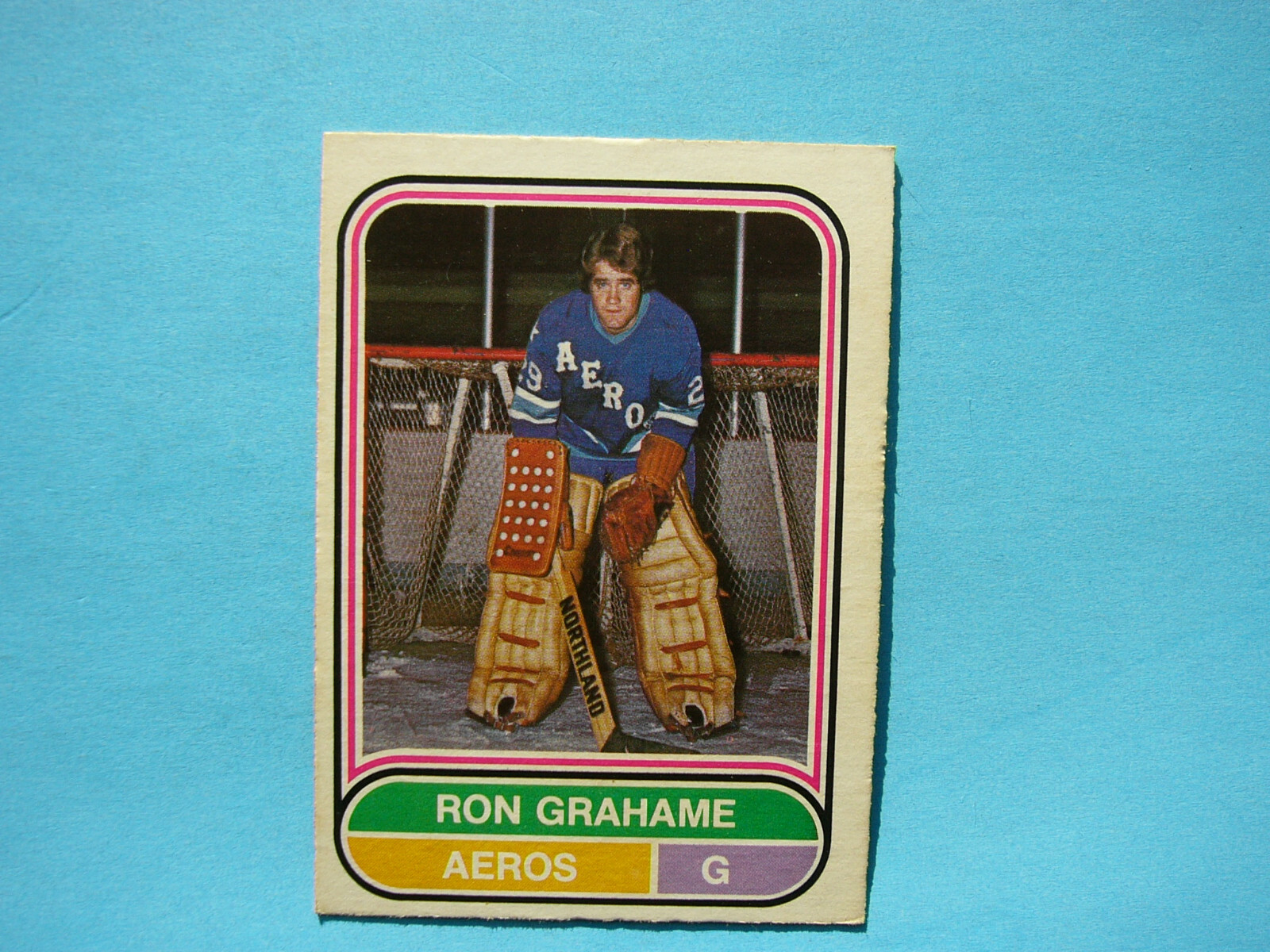 1975/76 O-PEE-CHEE WHA HOCKEY CARD #50 RON GRAHAME ROOKIE EX/NM SHARP!! OPC