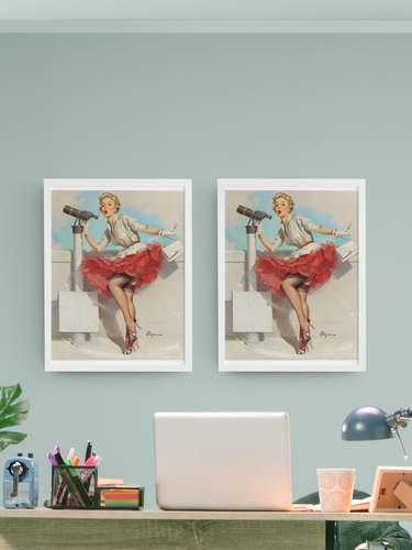 NEW Gil Elvgren Vintage Model Pin Up Girl Poster Art Print Canvas Free Shipping - Picture 2 of 3