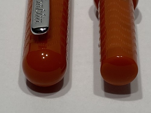 Conklin Trade Mark  Crescent Filler Fountain Pen Coral Chased Chrome Trim USA - Picture 10 of 12