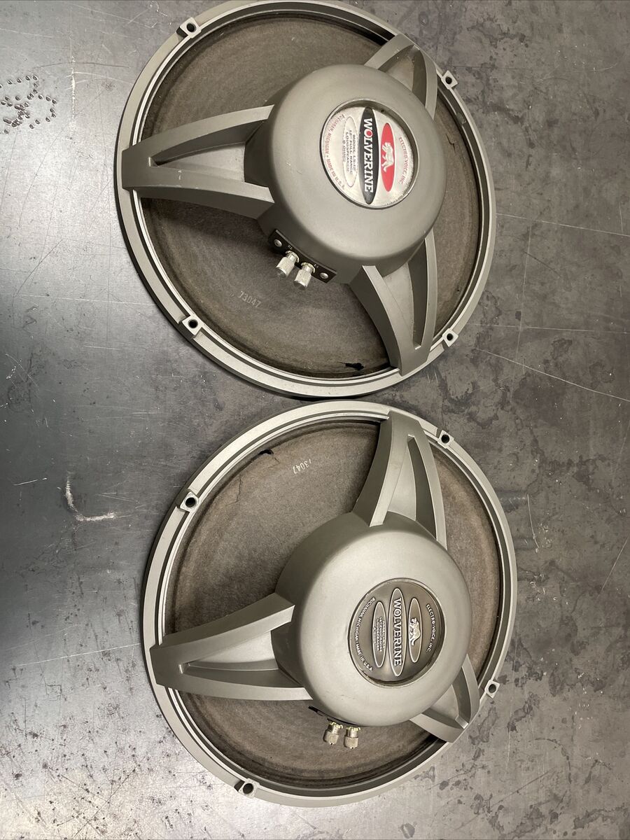Pair of Electrovoice LS-12 Wolverine full range speakers 8 Pair of Electrovoice LS-12 Wolverine full range speakers 8