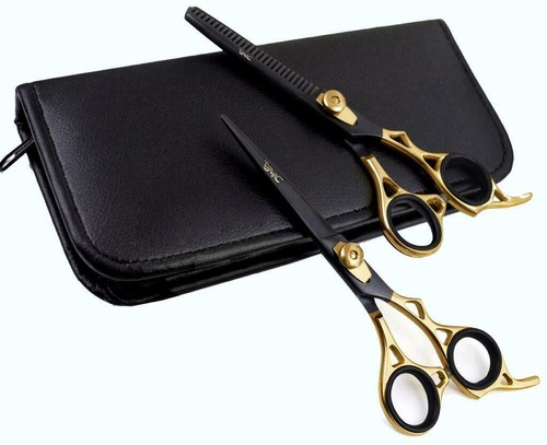 Profi Friseurscheren Gold Set Haarschere Effilierschere Schere Haarschneider - Bild 1 von 7