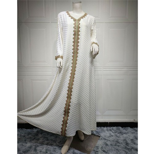 Dubai Muslim Women Maxi Dress Abaya Kaftan Islamic Party Gown Long Sleeve Caftan - Bild 60 von 220