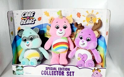 Special Edition Care Bears Collector Set - Take Care, Cheer & Wish Bears -NEW