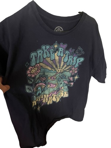 XL blau Take a Trip With Nature Shirt DOM Baumwolle Made in Dominican Republic - Bild 1 von 4