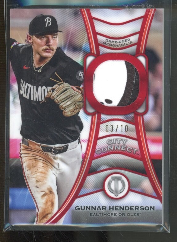 2025 Topps Tribute GUNNAR HENDERSON #TTGH Tributaries City Connect Red Relic /10