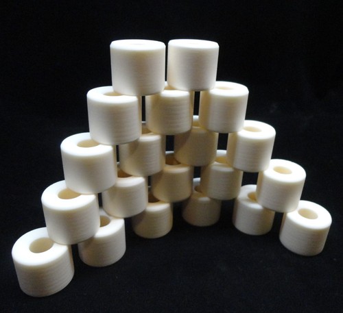 LOT OF SIX 99.5% ALUMINA CERAMIC ROLLER BUSHING 1.17 OD x 0.5 ID x  1 L No.: 269 - Picture 7 of 11