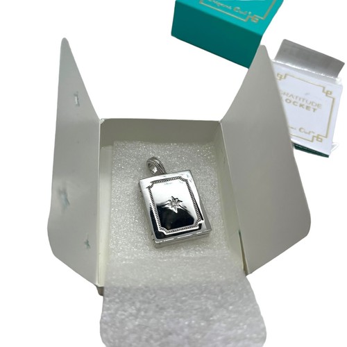 Origami Owl Gratitude Locket Legacy Silver Swarovski Crystal LK2009 Book Shape - Picture 18 of 21
