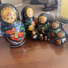 Magic Russian Fairy Tales | Fine Art Matryoshka Nesting Doll, 10 total