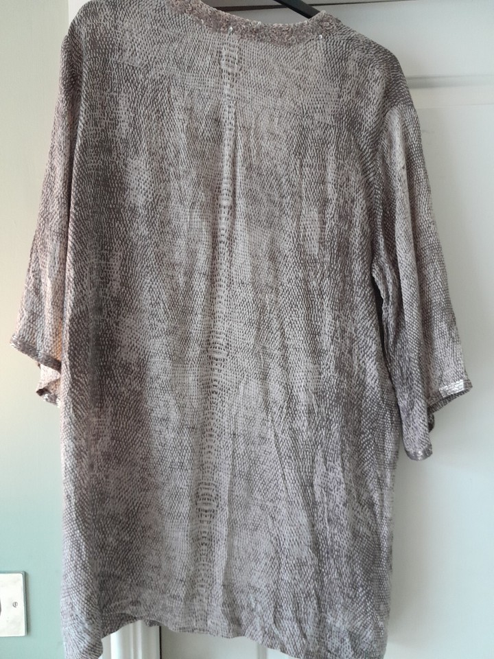 Jo EDEN MImimango Beach Dress /Cover Snake Print Sequins Size Small eBay