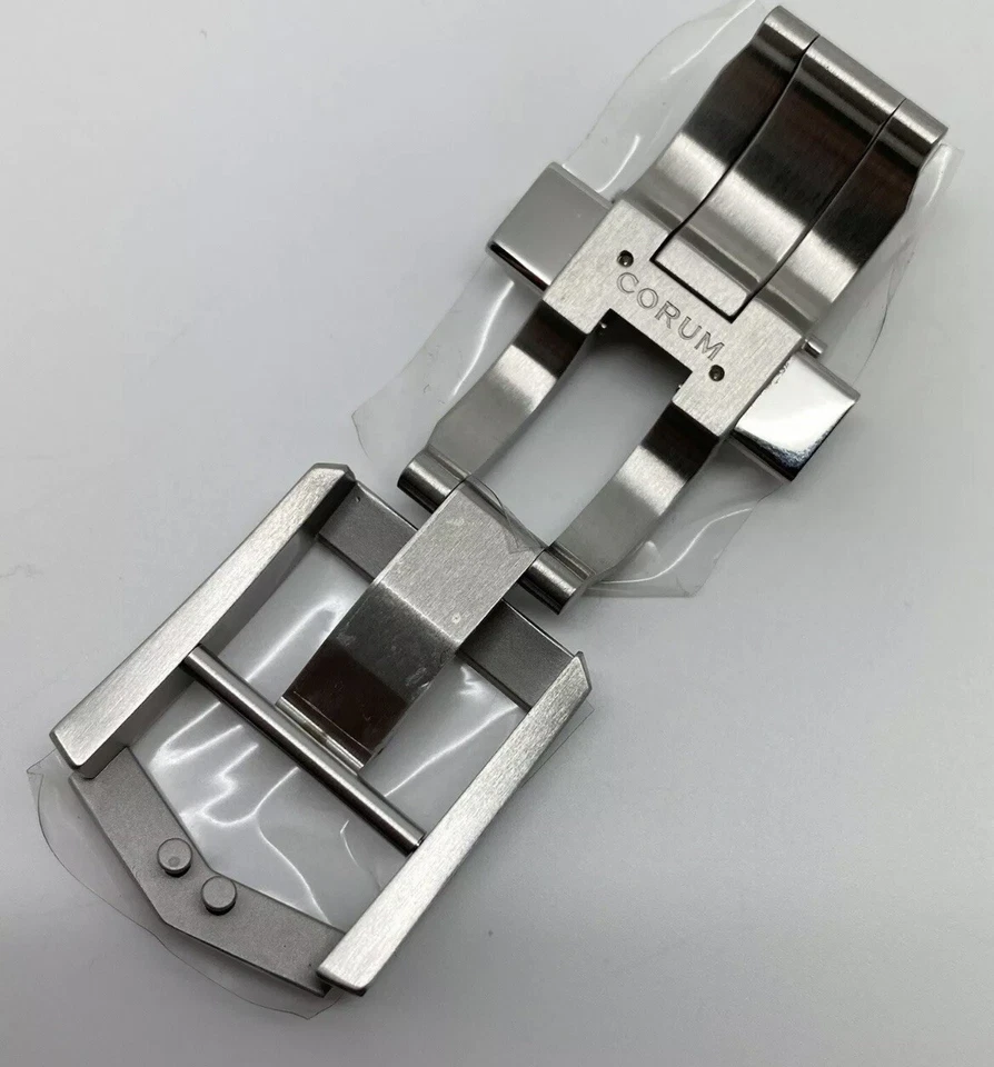 Cierre de despliegue de acero inoxidable Corum para reloj de pulsera Admiral Cup para hombre 18 mm OEM Foto 4 de 4