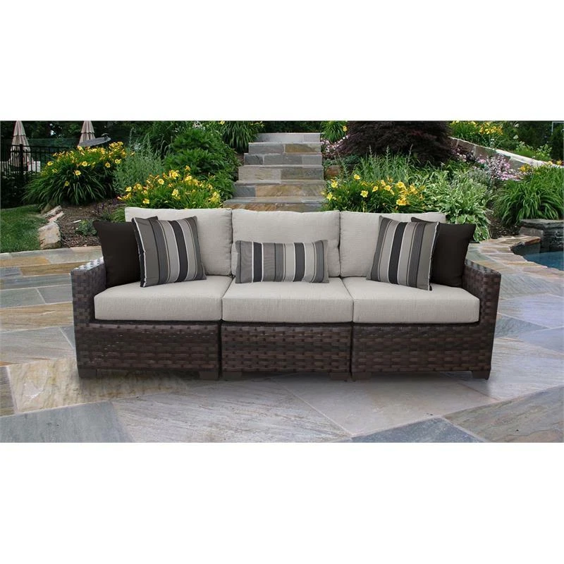 River brook patio sectional with cushions deals