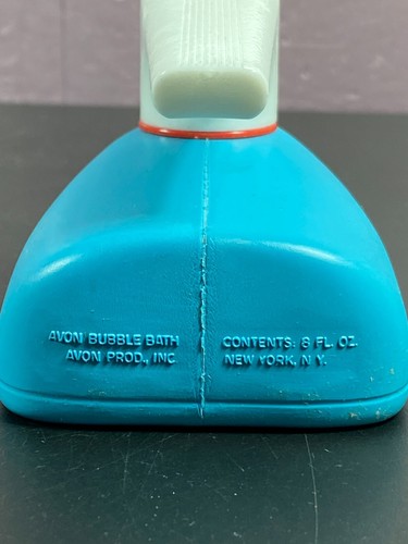 Avon Iron Bubble Bath Here we go round the Mulberry Bush New Vintage 1970 Blue - Picture 8 of 16