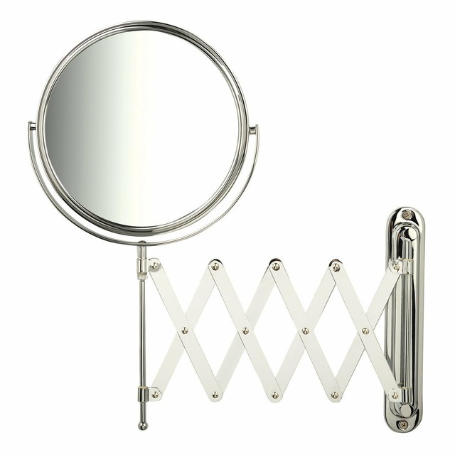 Jerdon Jp2027c 1x 7x Magnification Wall Mount Mirror With Scissor Bracket Chrome