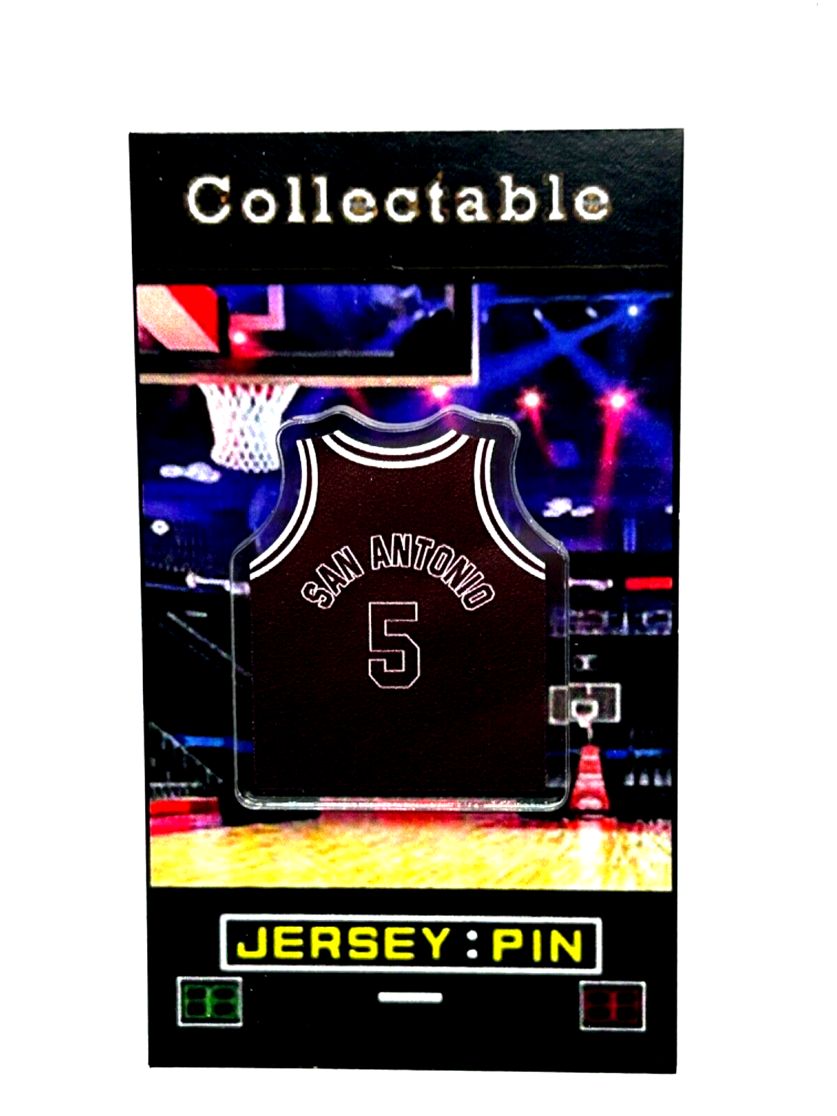 Vintage 1973 San Antonio Spurs Billy Paultz jersey lapel pin with free shipping
