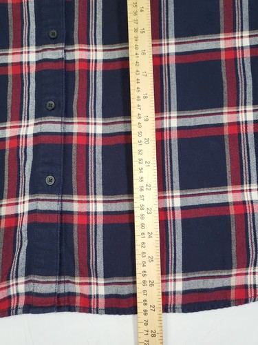 Uniqlo Womens Flannel Shirt XL Button Up Long Sleeve Plaid Cotton - Picture 14 of 16