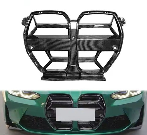 PARA BMW M3 G80 M4 G82 G83 CSL 2021-2024 REJILLA NARIZ FIBRA CARBONO REAL SECO - Imagen 4 de 11