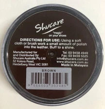 Brown Shoe Polish Cream - shucare Renovating Polish - Top Quility !!
