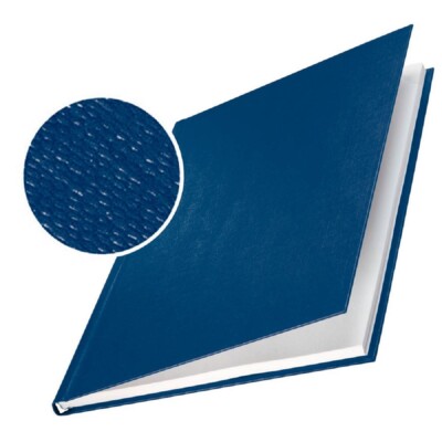 10 Buchbindemappen impressBIND blau 3,5mm HardCover Leinenstruktur Bindemappe