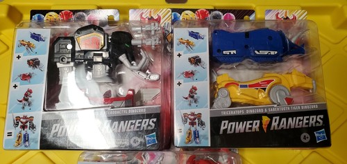 JUEGO COMPLETO DE 3 FIGURAS DE ACCIÓN HASBRO POWER RANGERS DINOZORD - Imagen 2 de 4