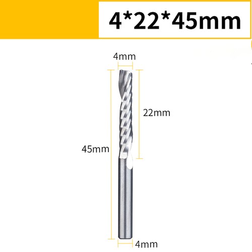 Single Flute Spiral Router Bit Solid Carbide End Mill CNC Milling Cutter for MDF - Picture 35 of 38