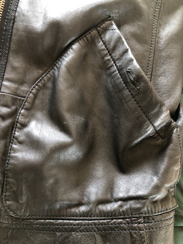 TIMBERLAND giacca giubbotto Vera Pelle NERO fodera rossa XL - Foto 12 di 14