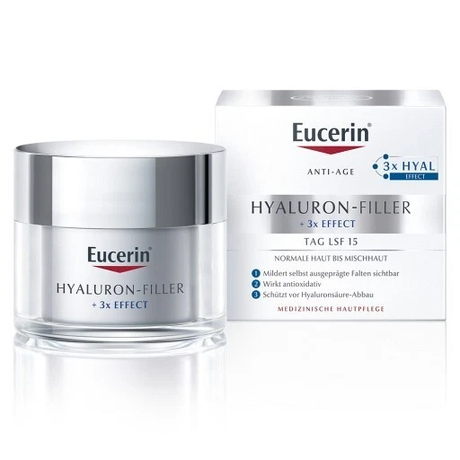 Eucerin Hyaluron-Filler Tagescreme Normale Haut-Mischhaut , 50 ml, PZN:13167925