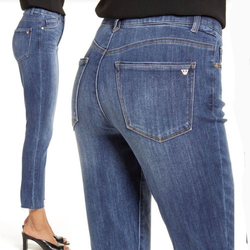 Pantalones de mezclilla ajustados con dobladillo crudo cintura alta Wit & Wisdom Ab'Solution talla 4 se ajusta como 6 - Imagen 2 de 12