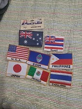 Lot of 7 Flag Patch / Country Flags Of The World