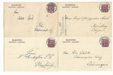 lot 1920 8x Slesvig Postkarte Brevkort Flensburg Plebiscit ; 62023