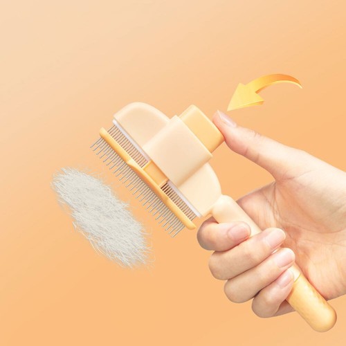 Pet Hair Removal Comb Flea Comb, New Cat Grooming Brush with Release Button AN - Picture 27 of 35